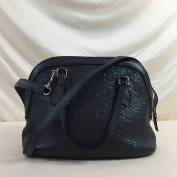 Gucci Black Guccissima Leather Mini Dome 2Way Handbag Sku# 71251