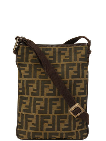 FENDI Ff Pattern Shoulder Bag Brown