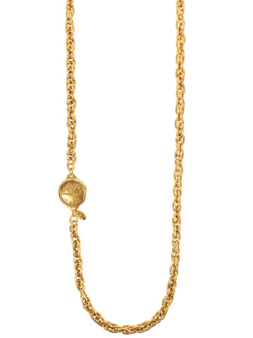 CHANEL Coin Charm Necklace Gold