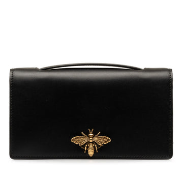 DIOR Leather Bee Clutch Clutch Bag
