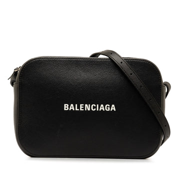 BALENCIAGA Everyday S Camera Leather Crossbody Bag