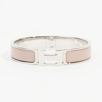 Hermes Clic H bracelet Silver / Rose Candeur Base Metal Small