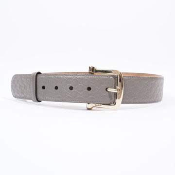 Gucci Microguccissima Belt Grey Leather 80cm 32