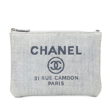 CHANEL Small Canvas Deauville O Case Clutch Bag