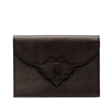 YVES SAINT LAURENTYves  Leather Clutch Clutch Bag