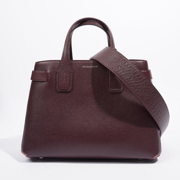 Burberry The Small Banner Bag Burgundy Leather