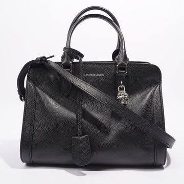 Alexander McQueen Skull Padlock Leather Tote Black Leather OS