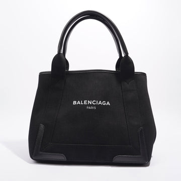 Balenciaga Cabas Tote Bag Black Canvas Small
