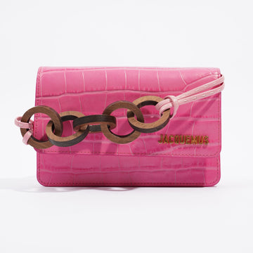 Jacquemus Le Riviera Pink Embossed Leather