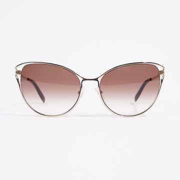 Alexander McQueen Cat Eye Sunglasses Gold / Violet Gradient Base Metal 58mm 18mm 135mm