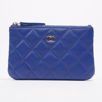 Chanel Purse CC Blue Lambskin Leather