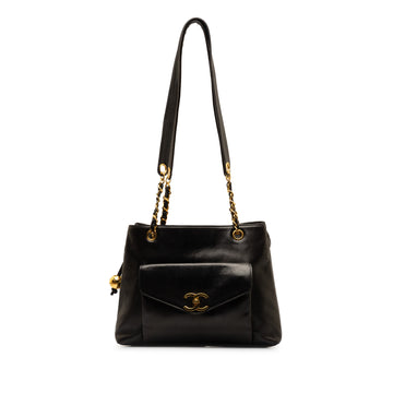CHANEL CC Lambskin Front Pocket Tote Bag