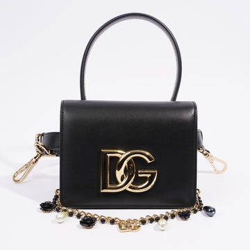 Dolce and Gabbana 3.5 Belt Bag Black Leather 75cm 30