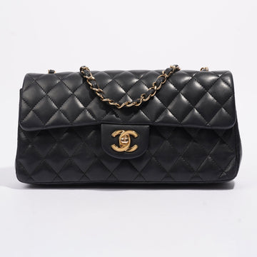 Chanel Single Flap Black Lambskin Leather