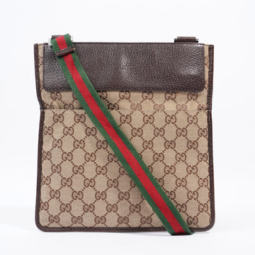 Gucci Sherry Line Messenger Beige And Ebony GG Supreme Canvas