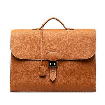 Hermes Taurillon Clemence Sac a Depeches 38 Business Bag