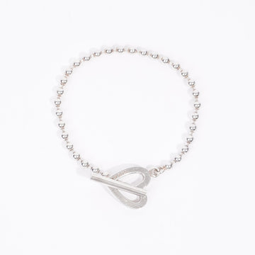 Gucci Heart Toggle Bracelet Silver Silver Sterling 18
