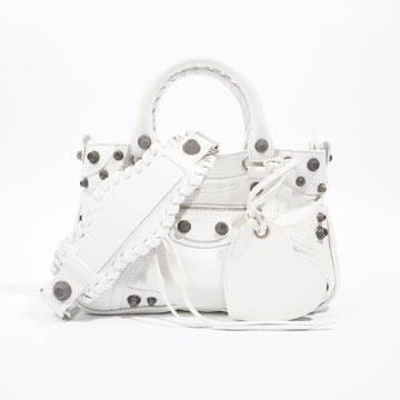 Balenciaga Neo Le Cagole Bag White Leather Medium