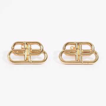 Balenciaga BB stud earrings Gold Brass