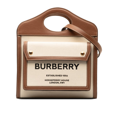 BURBERRY Mini Canvas Pocket Bag
