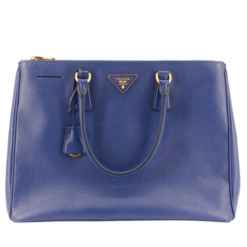 PRADA Lux Double Zip Saffiano Leather Tote Bag