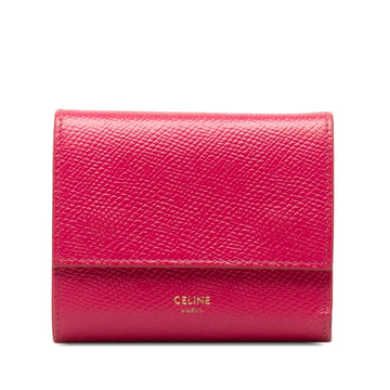 CELINE Leather Trifold Wallet Small Wallets