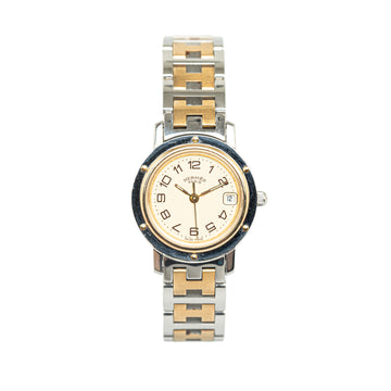 Hermes Quartz Stainless Steel Clipper Watch