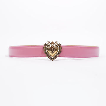 Dolce and Gabbana Devotion Belt Pink Leather 95cm 38