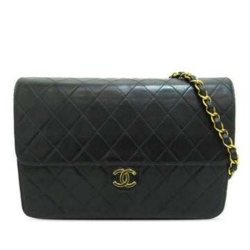 CHANEL CC Quilted Lambskin Single Flap Crossbody Bag