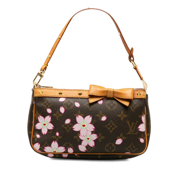 LOUIS VUITTON x Takashi Murakami Monogram Cherry Blossom Pochette Accessoires Shoulder Bag