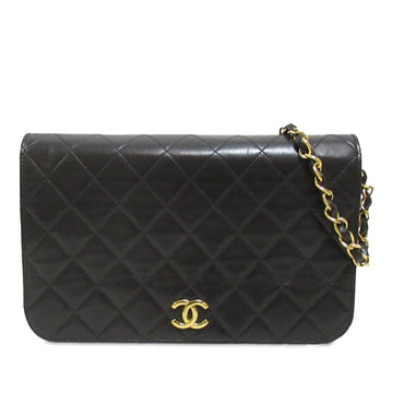 CHANEL CC Quilted Lambskin Full Flap Crossbody Bag
