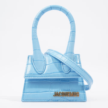 Jacquemus Le Chiquito Blue Embossed Leather