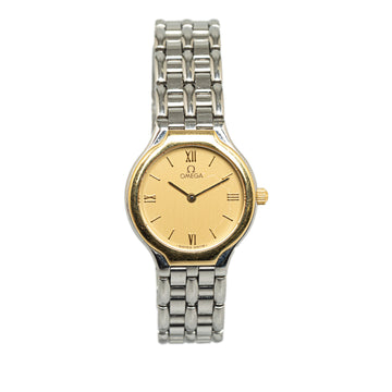 OMEGA Quartz 18K Yellow Gold and Stainless Steel De Ville Symbol Watch