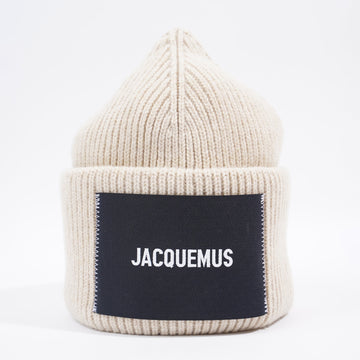 Jacquemus Le Bonnet Hat Beige Wool