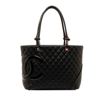 CHANEL Large Lambskin Cambon Ligne Tote Tote Bag