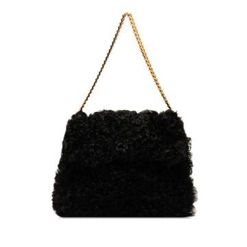 CELINE Gourmette Fur Chain Shoulder Bag