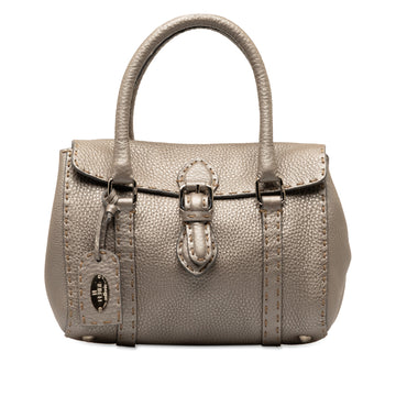 FENDI Selleria Linda Leather Handbag
