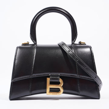 Balenciaga Hourglass XS Black Calfskin Leather