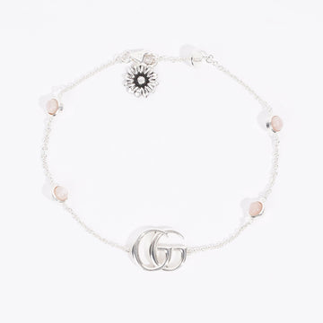 Gucci GG Marmont Mother Of Pearl Bracelet Silver / Baby Pink Pearl Silver Sterling 17cm