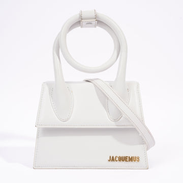 Jacquemus Le Chiquito Noeud White Leather