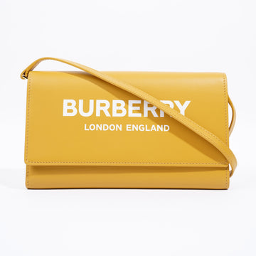 Burberry Logo Flap Mustard Leather