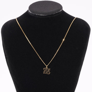 Fendi Karligraphy Necklace Gold Gold Plated