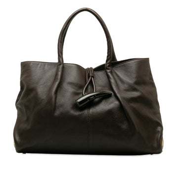 BURBERRY House Check Horn Toggle Tote Tote Bag