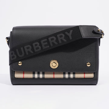 Burberry Vintage Check Note Black / Burberry Check Calfskin Leather
