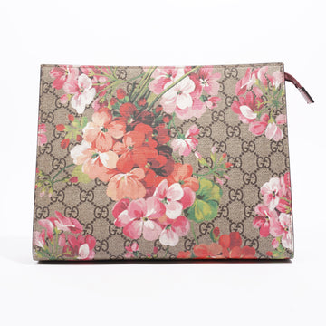 Gucci Gucci Blooms Cosmetic Pouch GG Supreme Floral Coated Canvas Large