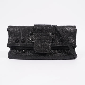 Alexander Wang Studded Flap Clutch Black Leather