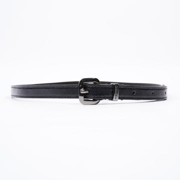 Burberry Thin Buckle Belt Black Patent Leather 86cm