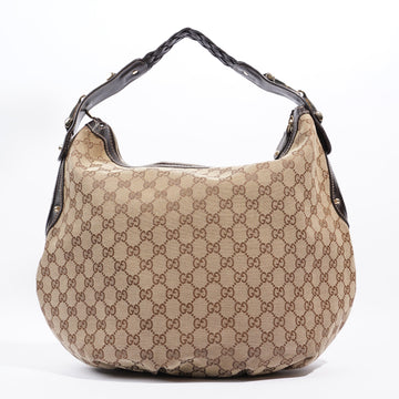 Gucci GG Hobo Brown And Beige GG Supreme Canvas Large