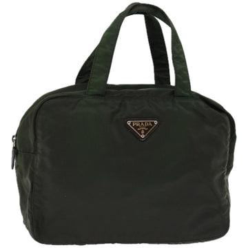 PRADA Hand Bag Nylon Green Auth ac2782