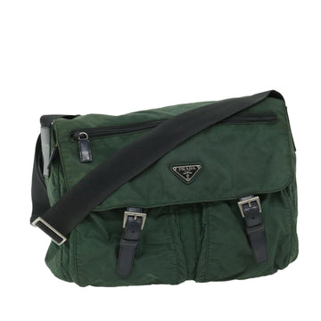 PRADA Shoulder Bag Nylon Green Auth ac2813